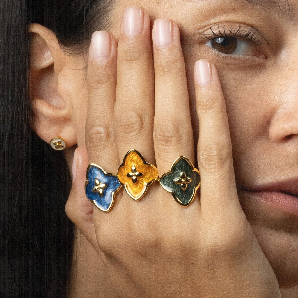 Bague Angie laquée golden - CABIROL - CABIROL - Bague