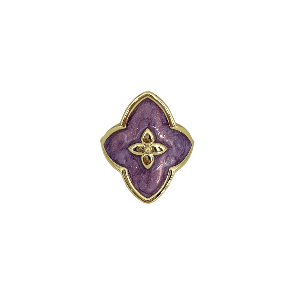 Bague Angie laquée lila - CABIROL - CABIROL - Bague