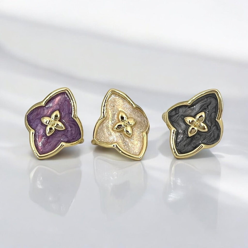 Bague Angie laquée lila - CABIROL - CABIROL - Bague