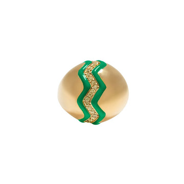 Bague dôme Wave forêt - CABIROL - CABIROL - Bague
