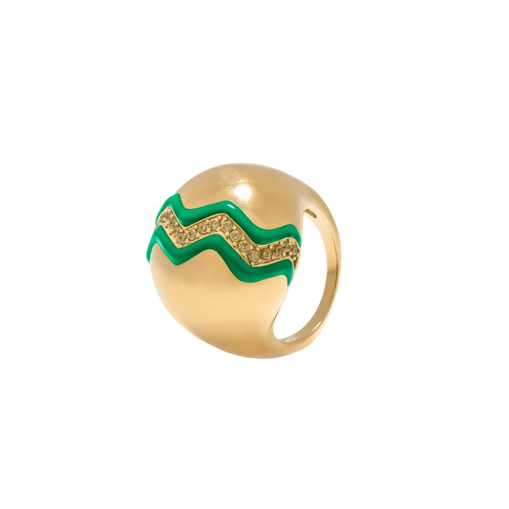 Bague dôme Wave forêt - CABIROL - CABIROL - Bague