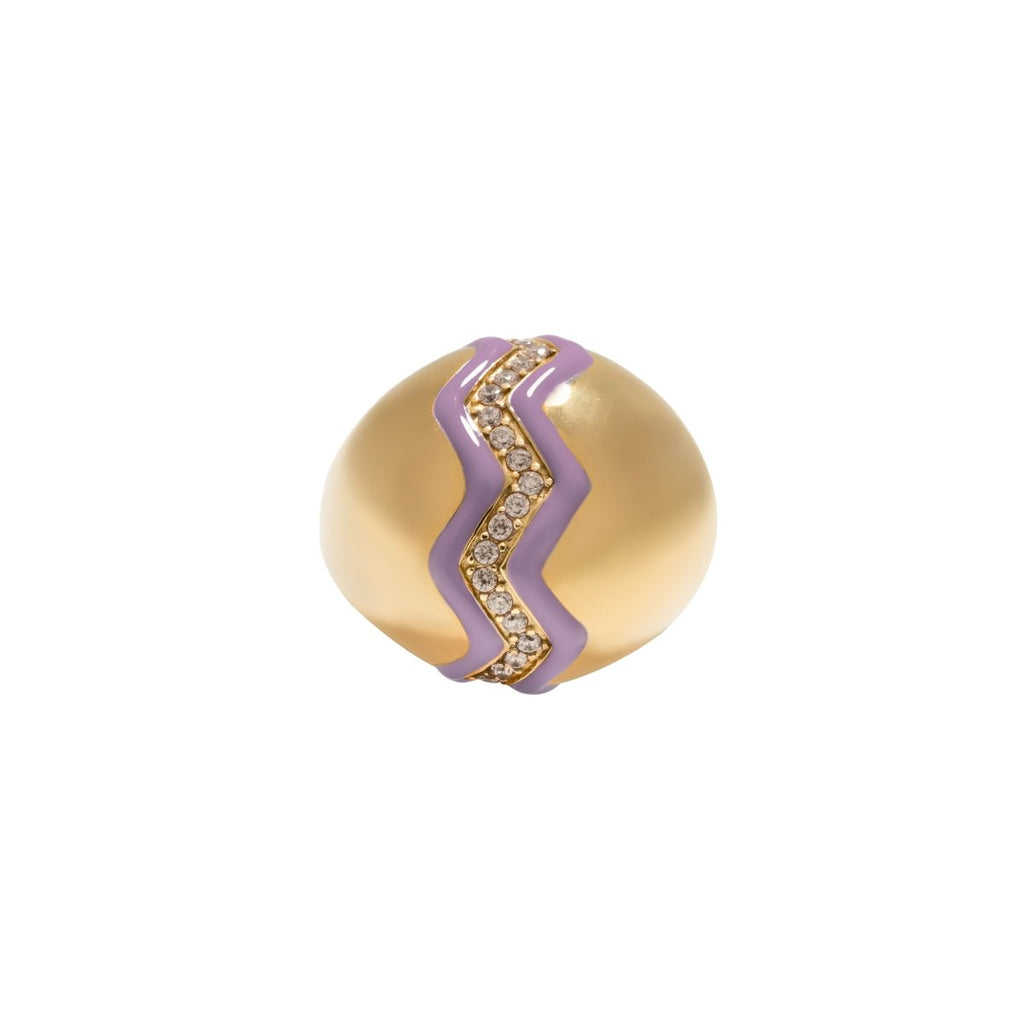 Bague dôme Wave lila - CABIROL - CABIROL - Bague
