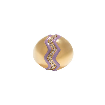 Bague dôme Wave lila - CABIROL - CABIROL - Bague