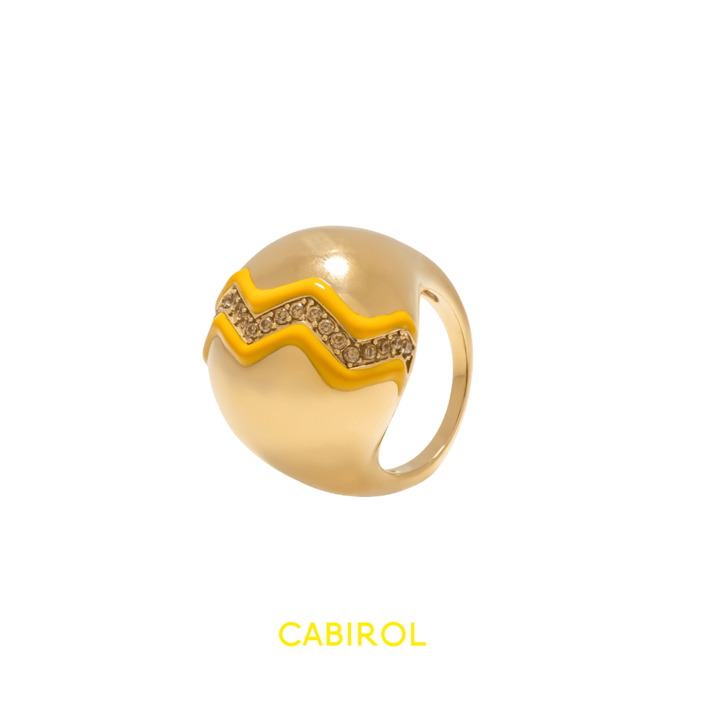 Bague dôme Wave ocre - CABIROL - CABIROL - Bague