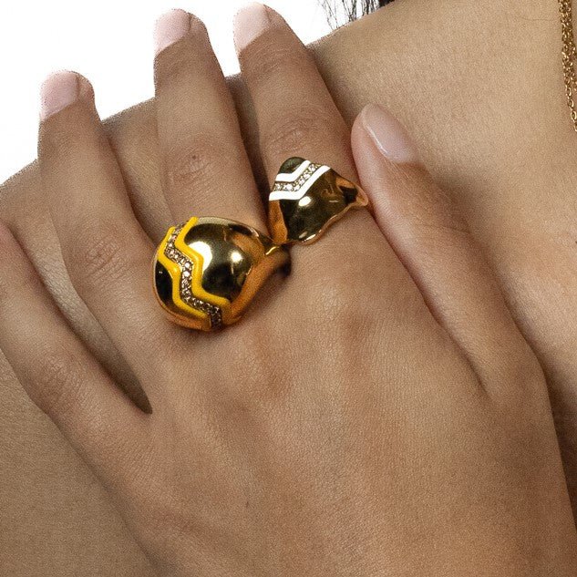 Bague Wave blanc - CABIROL - CABIROL - Bague