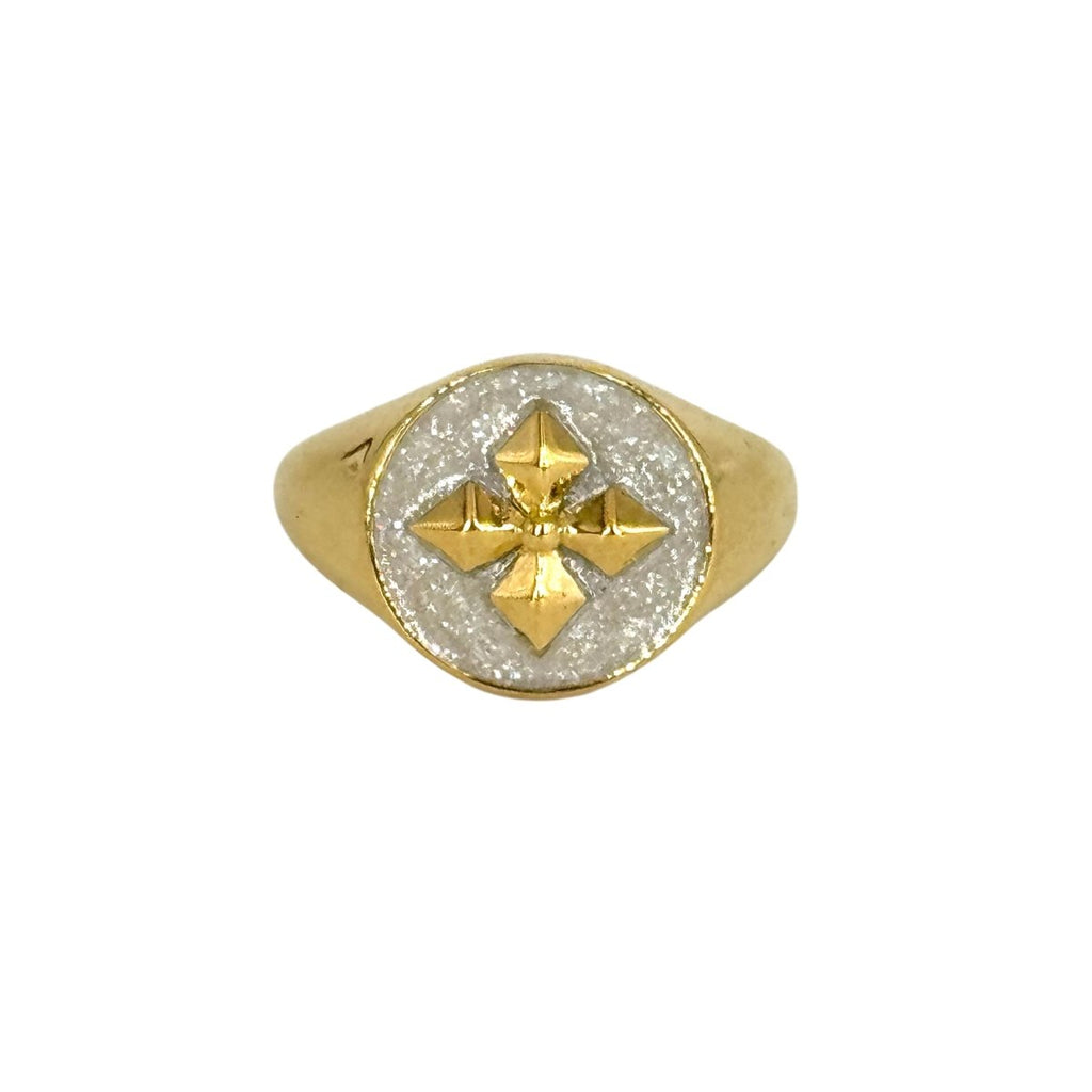Chevalière Janis laquée diamond - CABIROL - CABIROL - chevalière