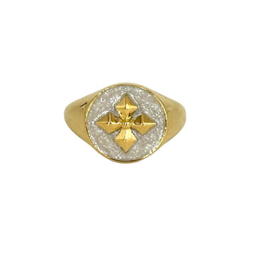 Chevalière Janis laquée diamond - CABIROL - CABIROL - chevalière