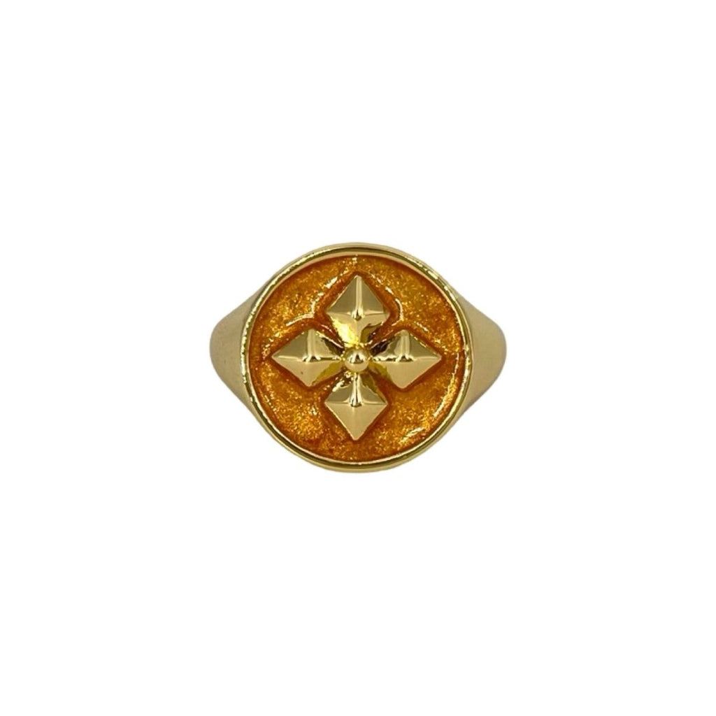 Chevalière Janis laquée golden - CABIROL - CABIROL - chevalière