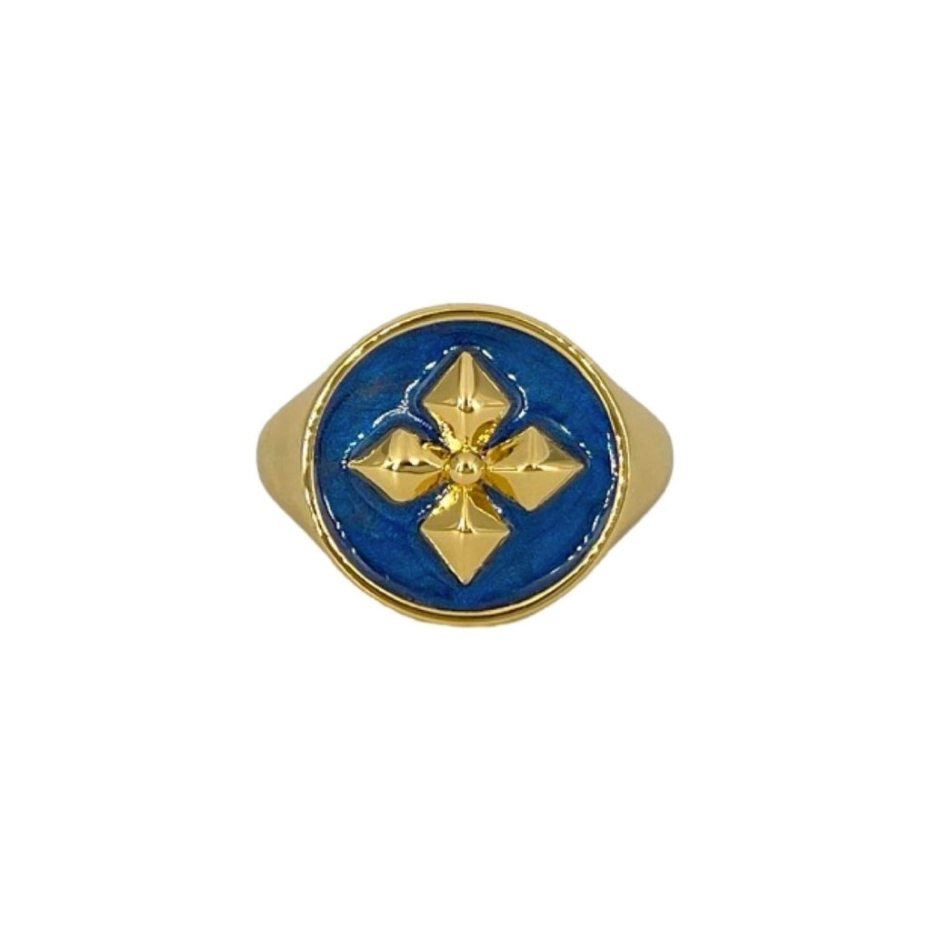 Chevalière Janis laquée jean - CABIROL - CABIROL - chevalière