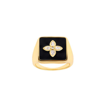 Chevalière Kate laquée black - CABIROL - CABIROL - chevalière