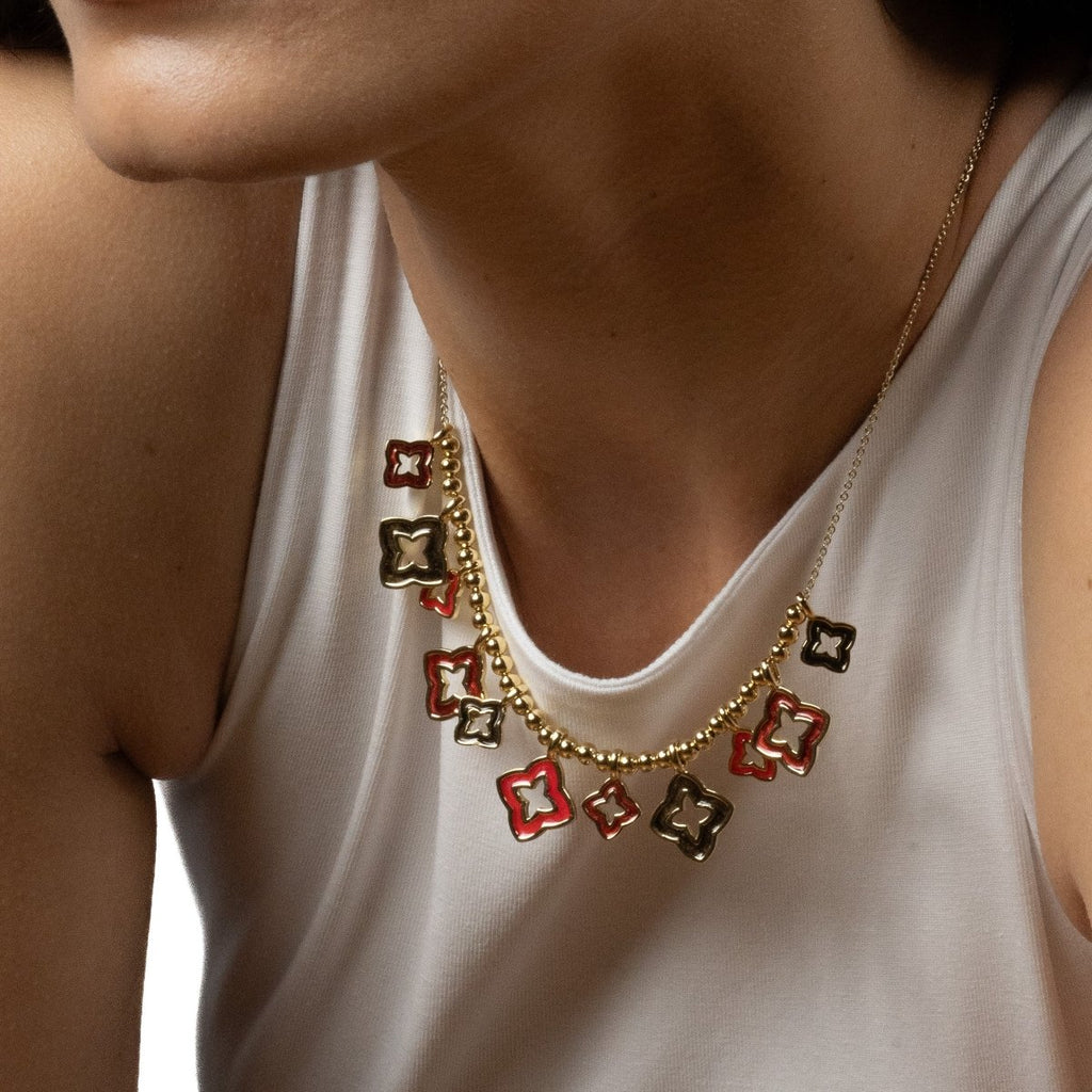 Collier Alex laqué rouge - CABIROL - CABIROL - Colliers