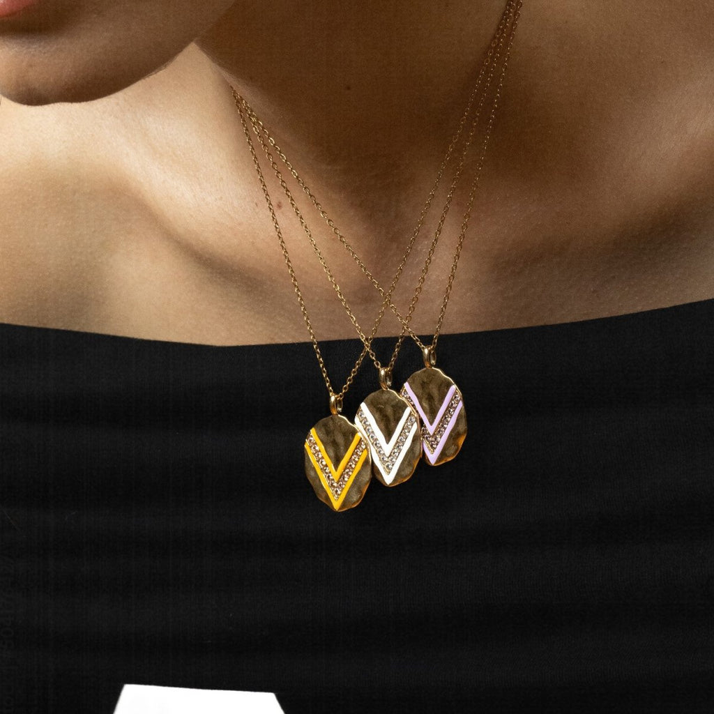 Collier Wave laqué lila - CABIROL - CABIROL - Colliers