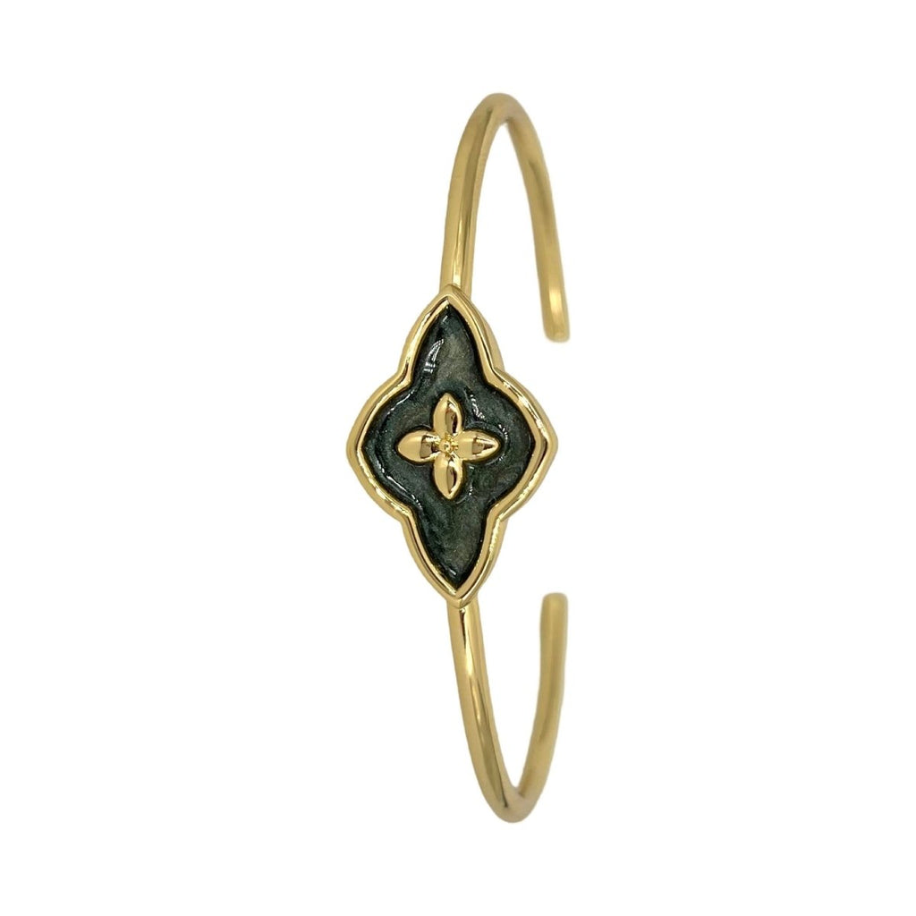 Jonc Amy laqué kaki - CABIROL - CABIROL - Bracelet jonc