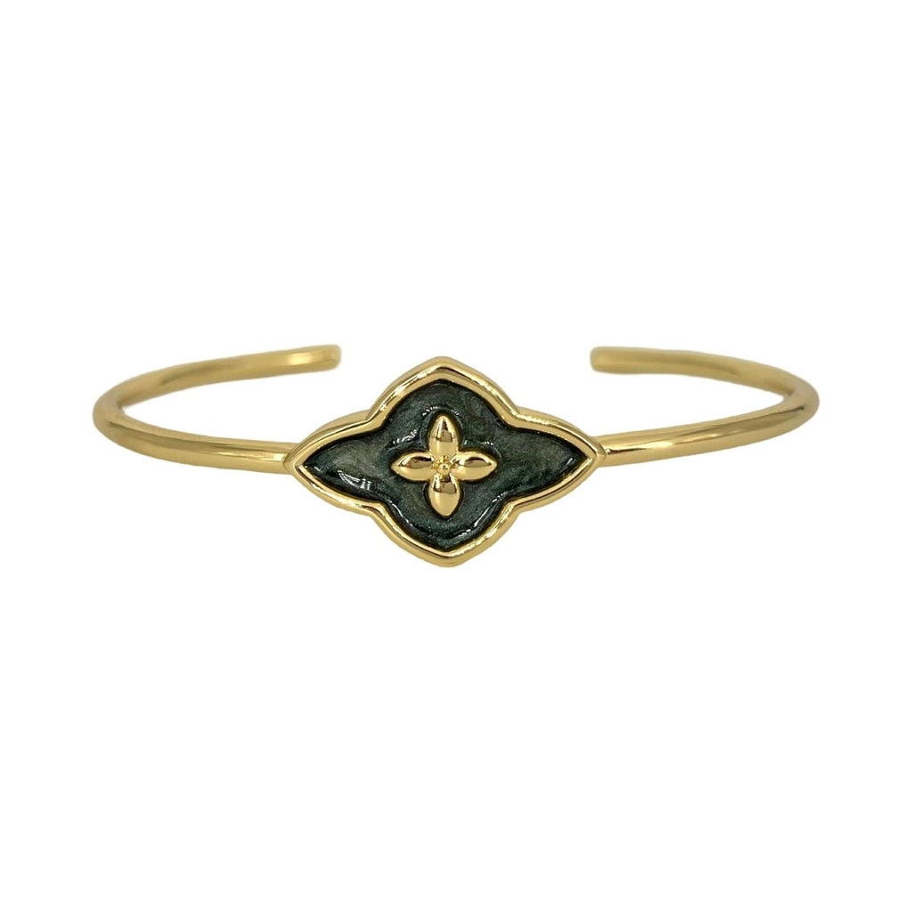 Jonc Amy laqué kaki - CABIROL - CABIROL - Bracelet jonc
