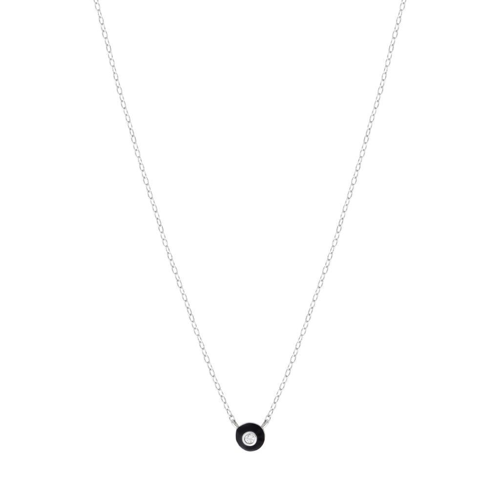 Pendentif Solo en argent laqué black - CABIROL - CABIROL - Colliers