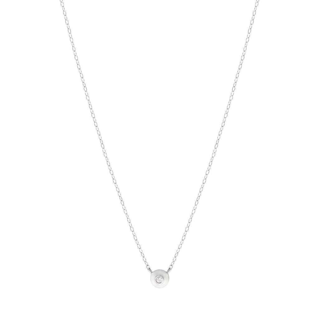 Pendentif Solo en argent laqué ivoire - CABIROL - CABIROL - Colliers